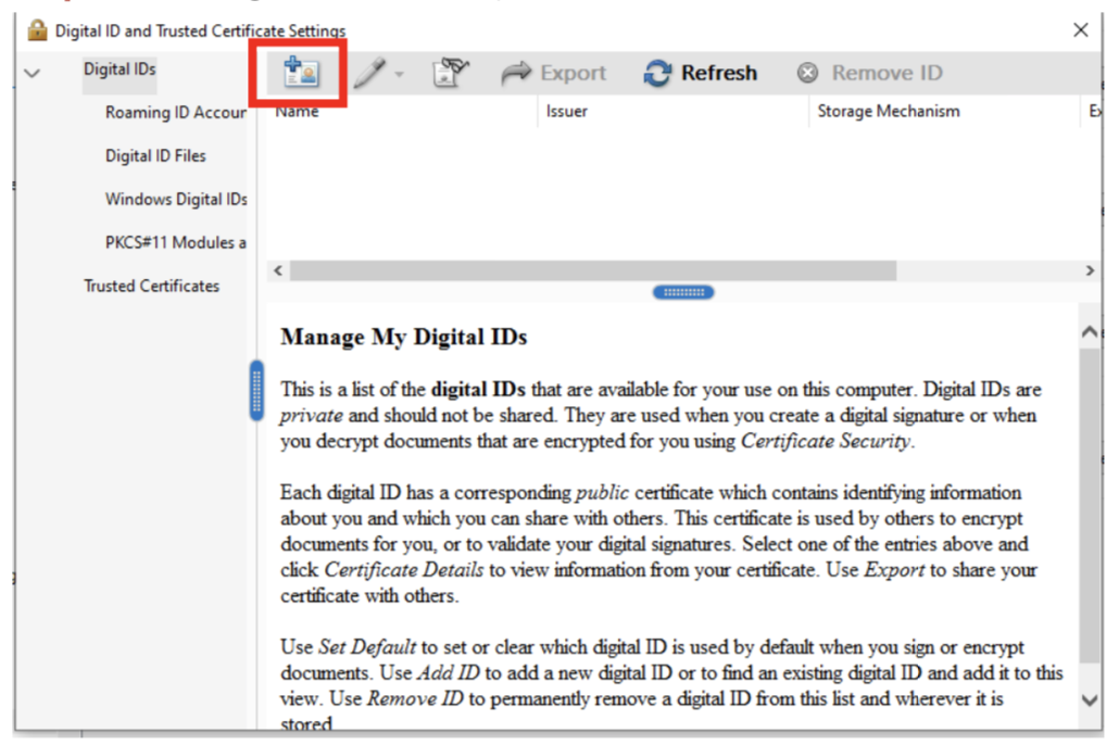 setup digital signature in adobe