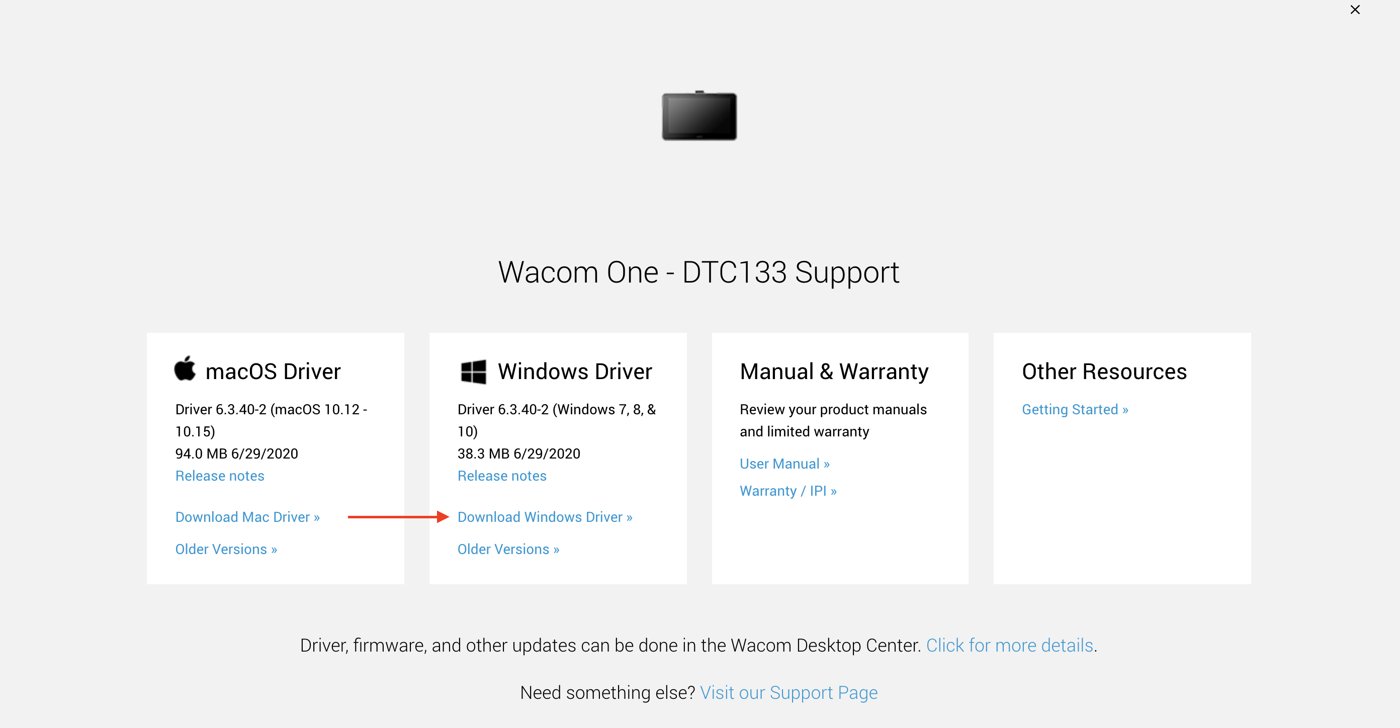 wacom tablet driver downloads